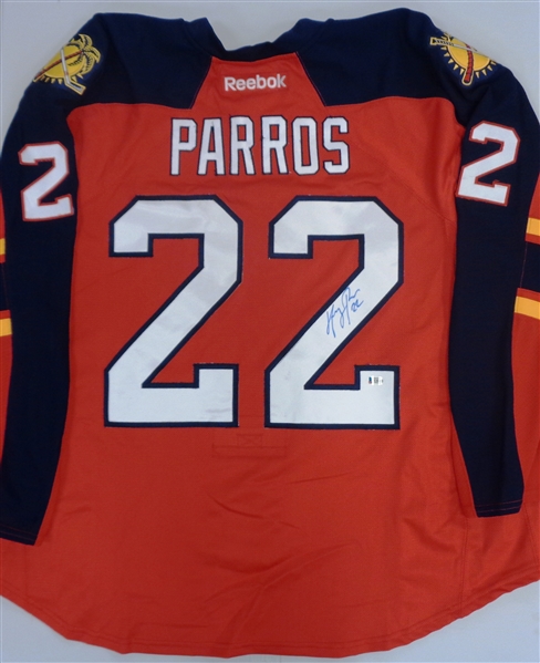 George Parros Autographed Panthers Team Issued Jersey