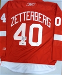 Henrik Zetterberg Autographed Red Wings Jersey