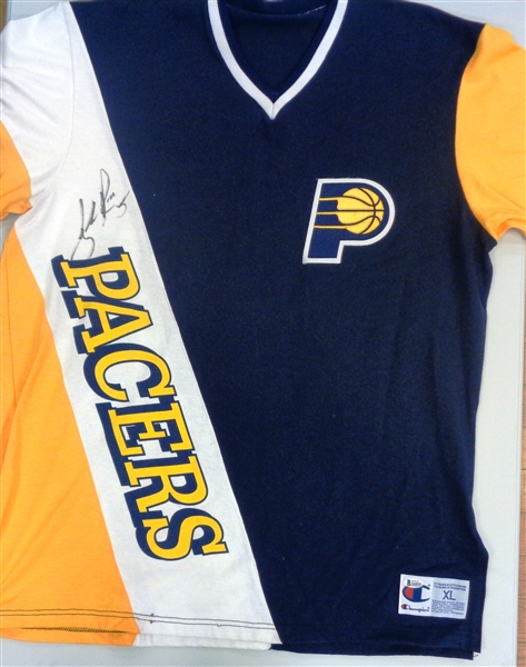 Jalen Rose Autographed Pacers Shirt