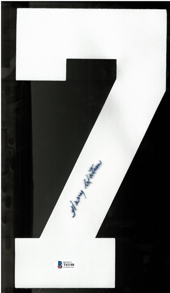 Harry Watson Autographed Jersey Number
