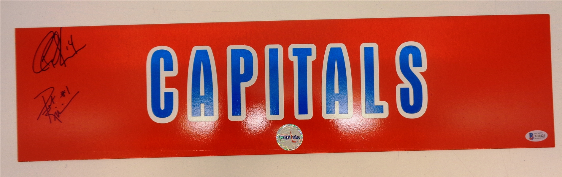 Pat Peake and Pat Riggin Autographed Street Sign