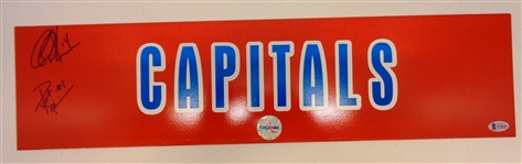 Pat Peake and Pat Riggin Autographed Street Sign
