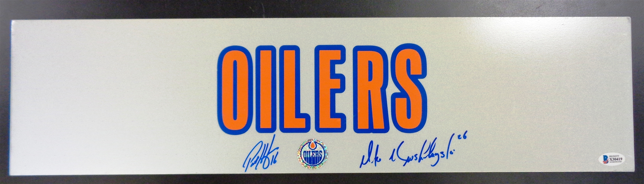 Mike Krushelnyski & Pat Hughes Autographed Street Sign