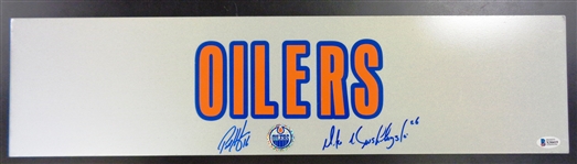 Mike Krushelnyski & Pat Hughes Autographed Street Sign