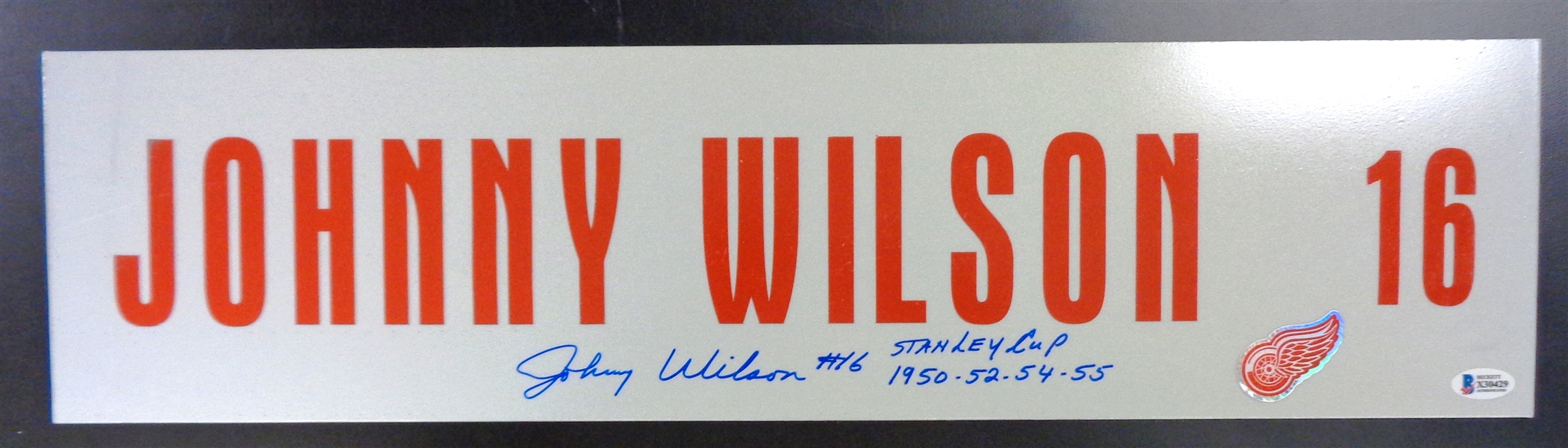 Johnny Wilson Autographed Street Sign