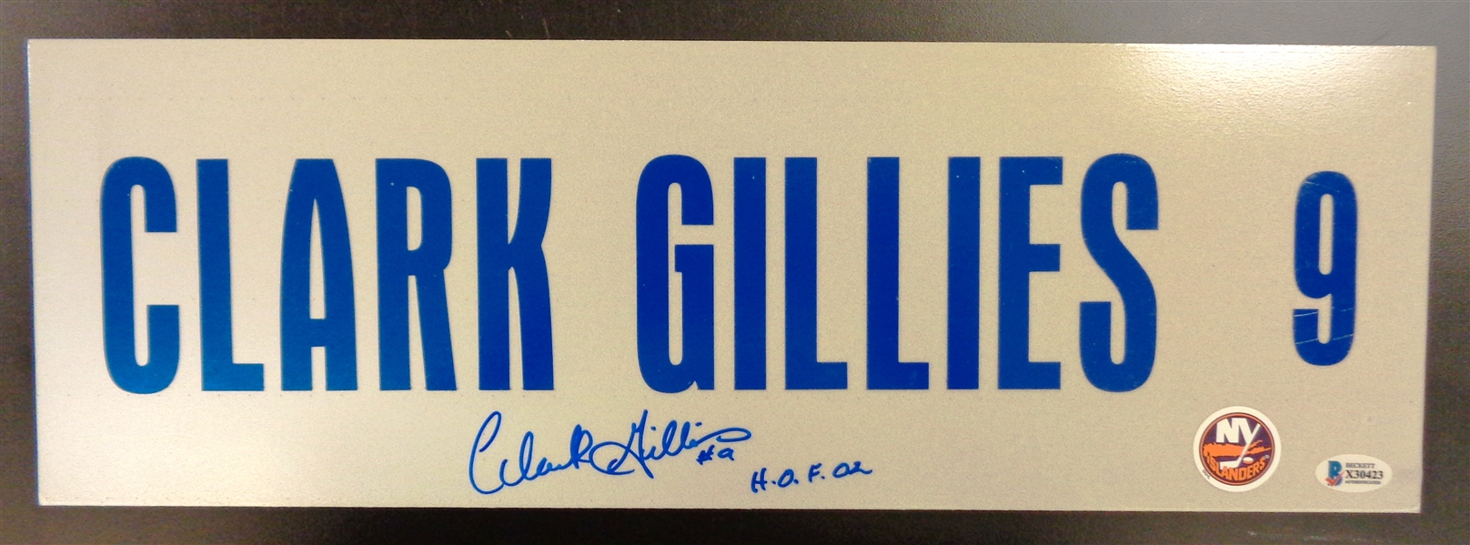 Clark Gillies Autographed Street Sign