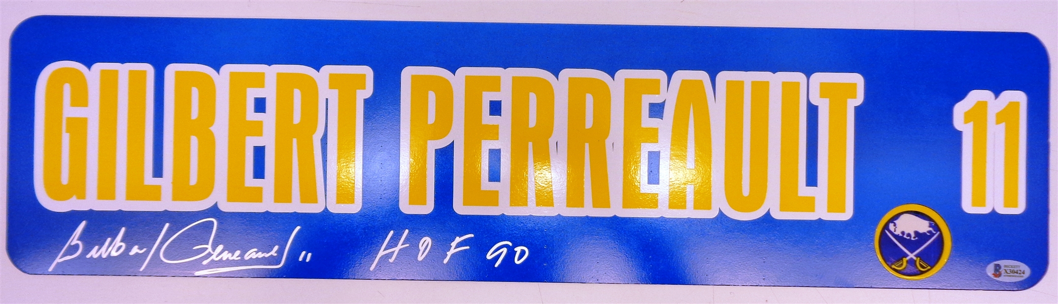 Gilbert Perreault Autographed Street Sign
