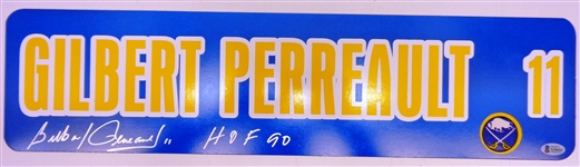 Gilbert Perreault Autographed Street Sign