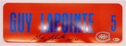 Guy Lapointe Autographed Street Sign