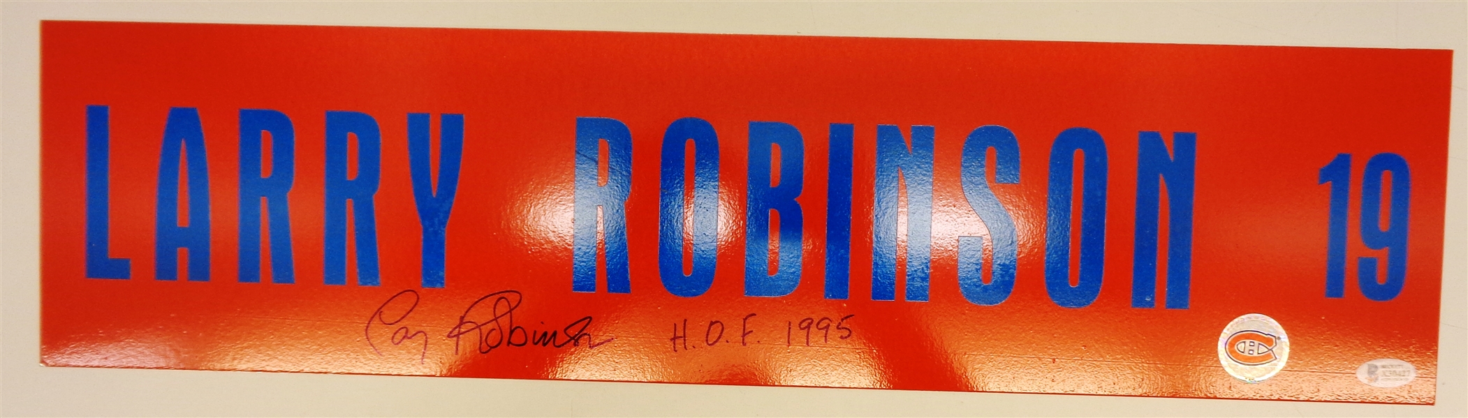 Larry Robinson Autographed Street Sign