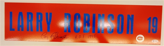 Larry Robinson Autographed Street Sign