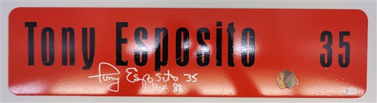 Tony Esposito Autographed Street Sign