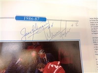 Hockey Chronicle Signed by Beliveau, Fetisov and Larson