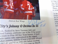 Hockey Chronicle Signed by Beliveau, Fetisov and Larson