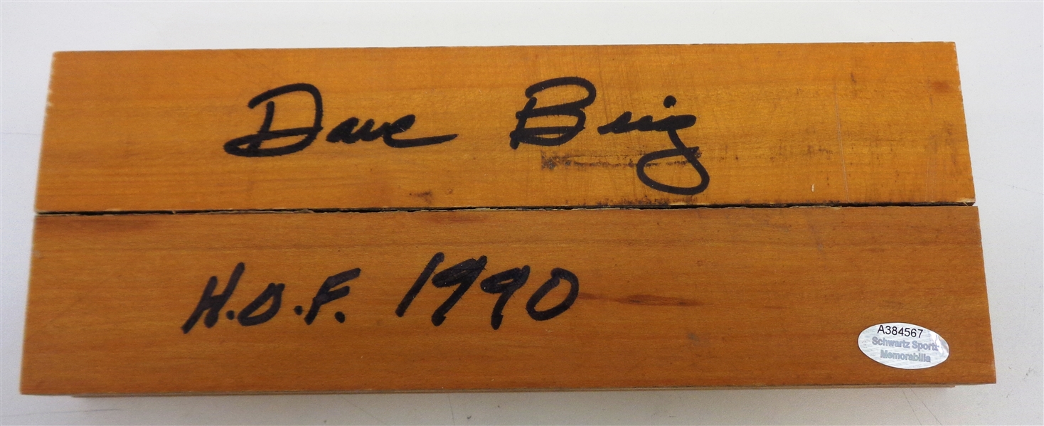 Dave Bing Autographed 8x3" Hardwood