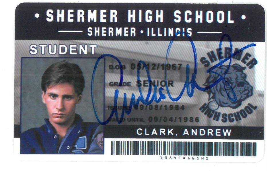 Emilio Estevez Autographed "Breakfast Club" Student ID