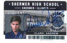 Emilio Estevez Autographed Breakfast Club Student ID