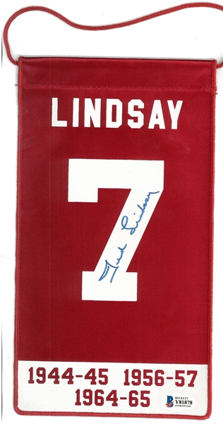 Ted Lindsay Autographed 5x10 Mini Banner
