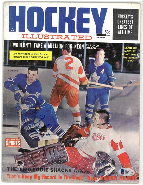 Dave Keon Autographed 1963 Hockey Illustrated