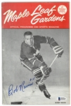 Bob Nevin Autographed Maple Leaf Gardens 1963 Cup Finals Winning Program