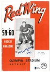 Bill McNeil Autographed Red Wings Program