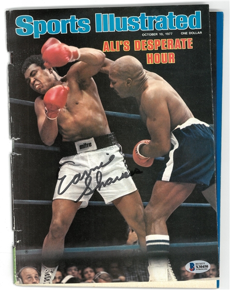 Earnie Shavers Autographed 1977 Sports Illustrated