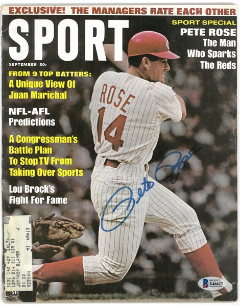 Pete Rose Autographed Sport Magazine