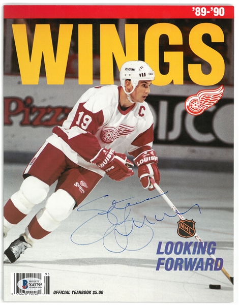 Steve Yzerman Autographed 1989/90 Yearbook