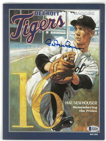 Hal Newhouser Autographed Detroit Tigers Program