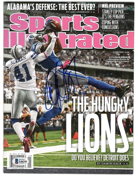 Calvin Johnson Autographed Sports Illustrated