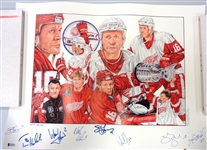 Believe 18x24 Litho APP 8/40 Signed by 8 Red Wings