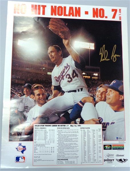 Nolan Ryan Autographed 17x22 Poster