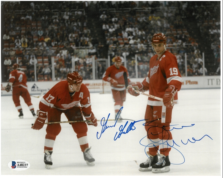 Steve Yzerman & Gerard Gallant Autographed 8x10