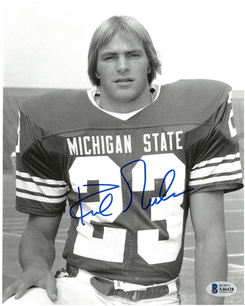 Kirk Gibson Autographed MSU Football 8x10