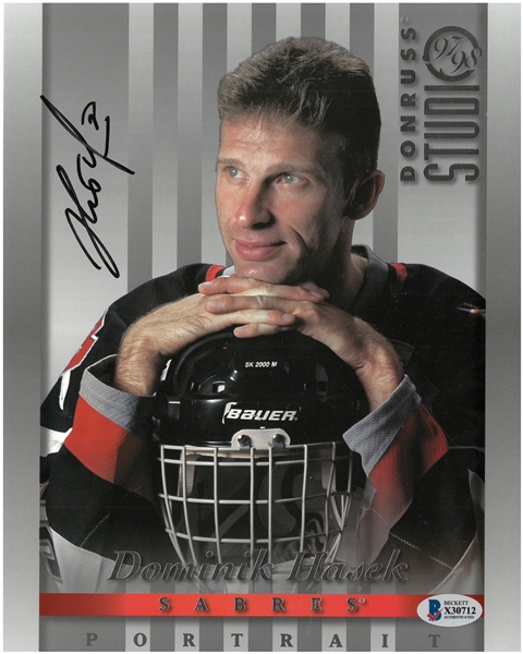 Dominik Hasek Autographed 8x10 Studio