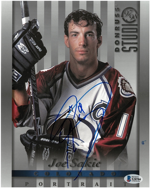 Joe Sakic Autographed 8x10 Studio