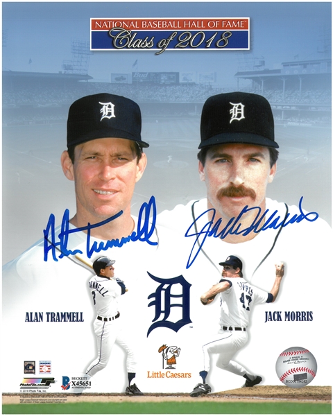 Alan Trammell & Jack Morris Autographed 8x10 Photo