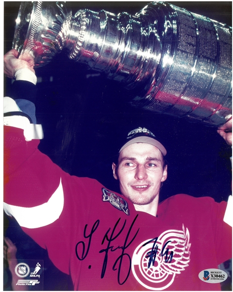 Sergei Fedorov Autographed 8x10 Photo - 98 Cup