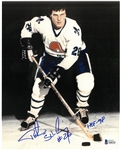 Peter Stastny Autographed 8x10 Photo w HOF