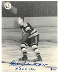 Milt Schmidt Autographed 8x10 Photo w/ HOF