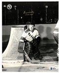 Gump Worsley Autographed 8x10 Photo w/ HOF