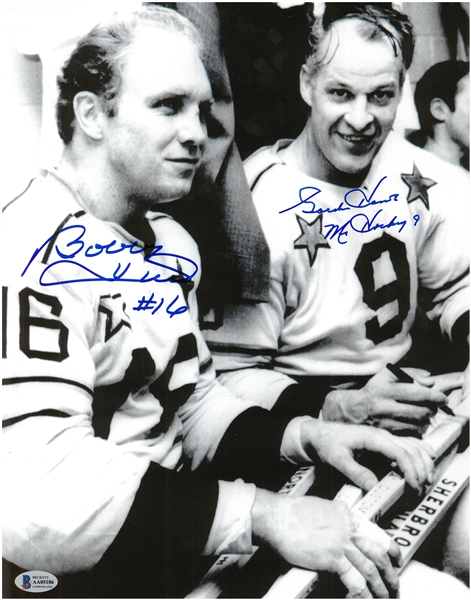 Gordie Howe & Bobby Hull Autographed 11x14 Photo