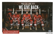 Draper/Lidstrom/Rafalski Autographed 11x17