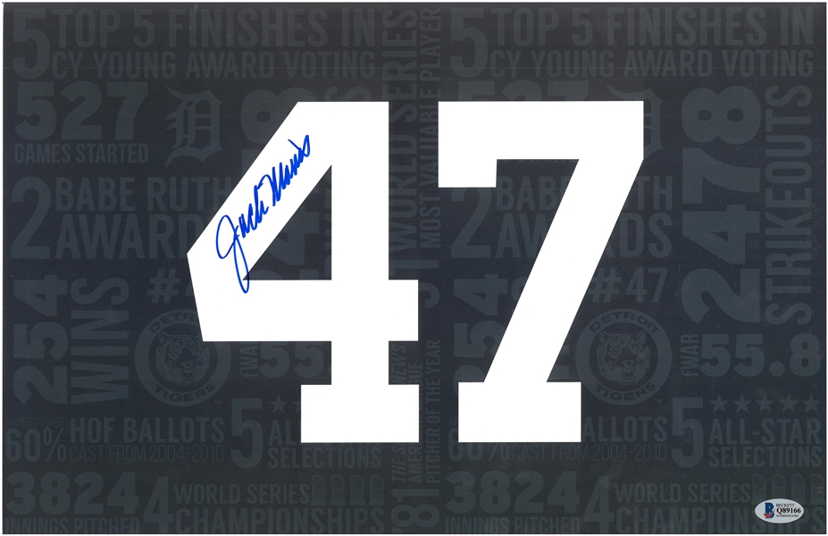 Jack MOrris Autographed 11x14 SGA Number Retirement