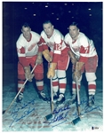 Production Line Autographed 11x14 Photo (Abel/Lindsay/Howe)