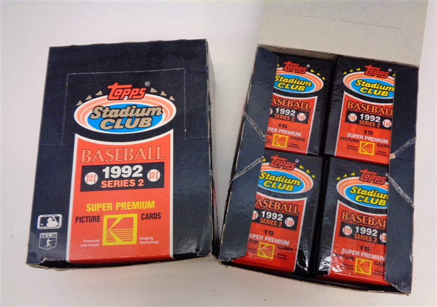 2 Boxes of 1992 Stadium Club Baseball