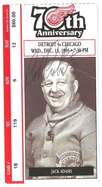 Bob Probert Autographed Ticket