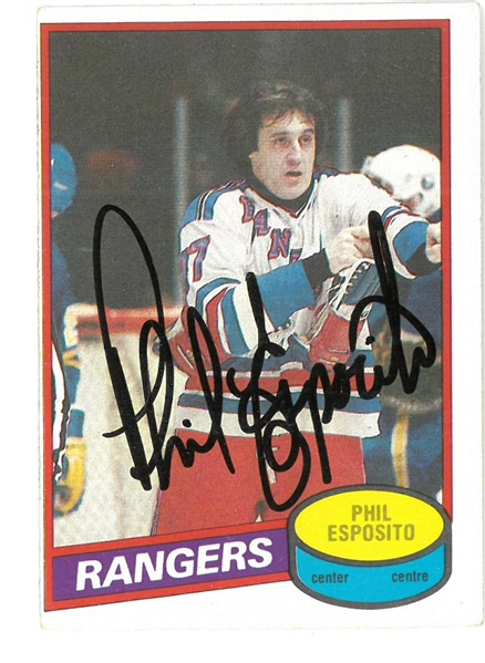 Phil Esposito Autographed Card