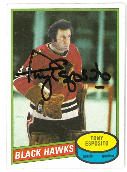 Tony Esposito Autographed Card