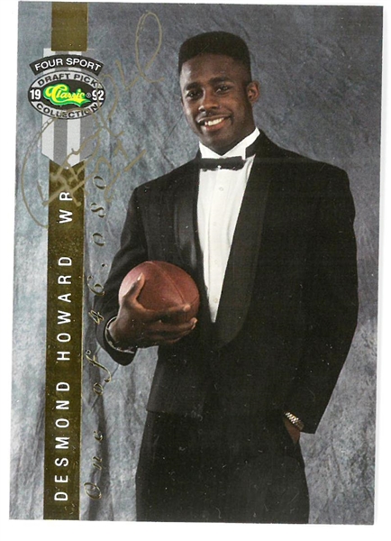Desmond Howard Autographed Classic Card